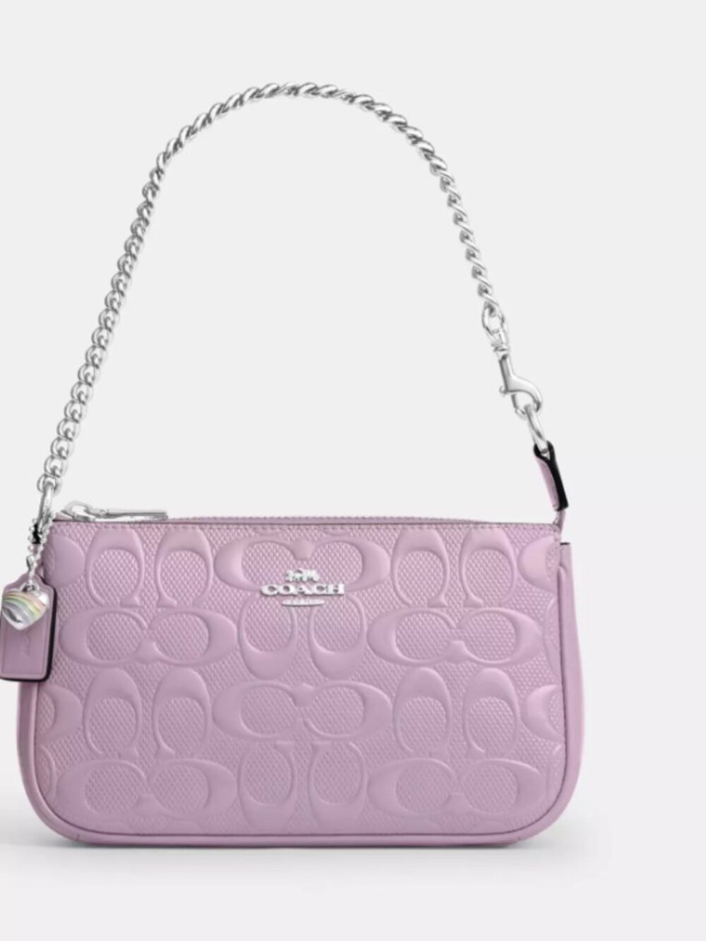 Coach Nolita 19 Signature Leather Heart Charm CCZ27 patent leather/Silver/Light
